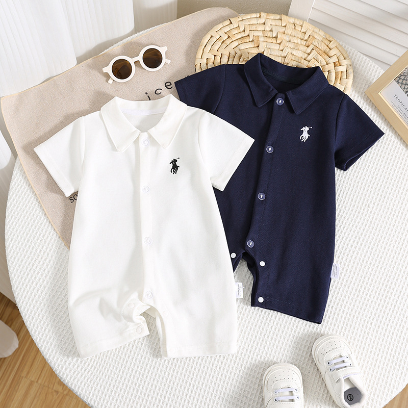 Baby's jumpsuit summer thin baby clothes summer western style newborn baby full moon summer climbing clothes