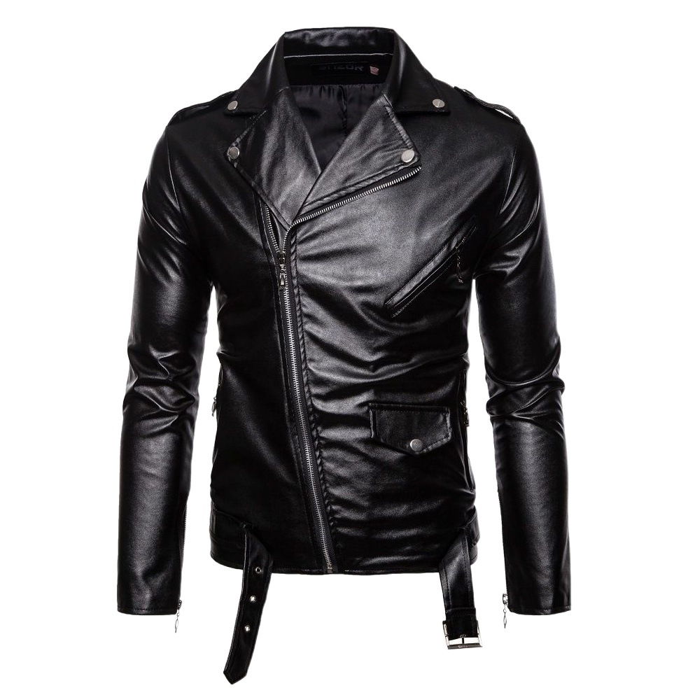 EBay AliExpress Primavera, Otoño e Invierno chaqueta de cuero de los hombres coreanos Slim motocicleta pu chaqueta de cuero lavada abrigo de los hombres