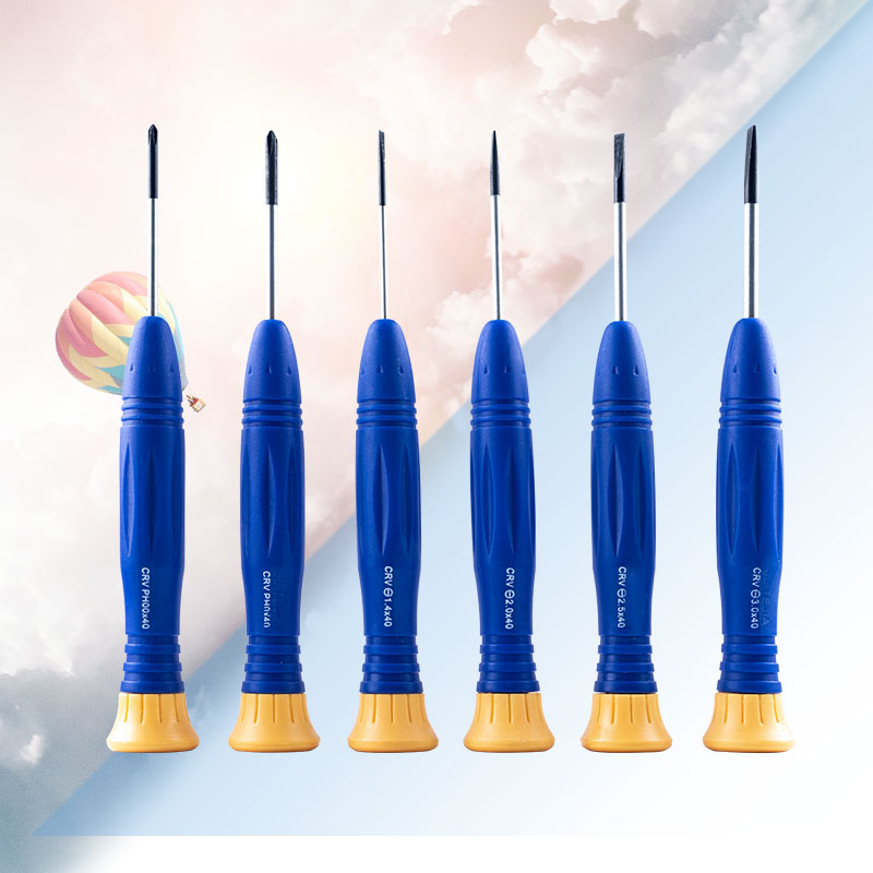 Pequeño destornillador cruzada en forma de ciruela pequeña combinación de conjunto de mantenimiento para teléfono móvil, reloj y portátil pequeño destornillador especial