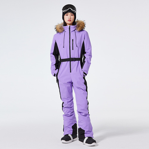 Women's Fitted Winter Outdoor Windproof Waterproof Warm Ski Suit for Snowboard