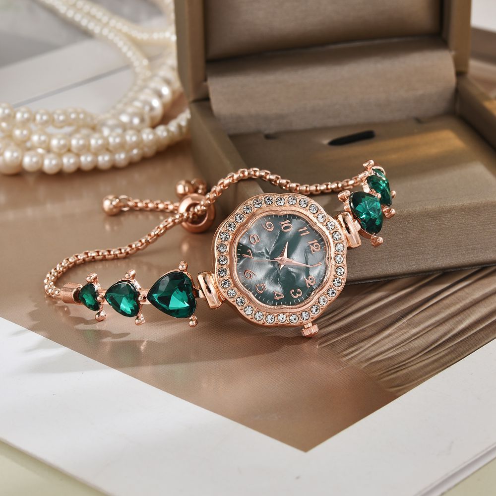 Nueva celebridad de Internet, nuevo amor, reloj con esfera de girasol de diamantes, reloj de pulsera digital compacto y delgado de alto valor