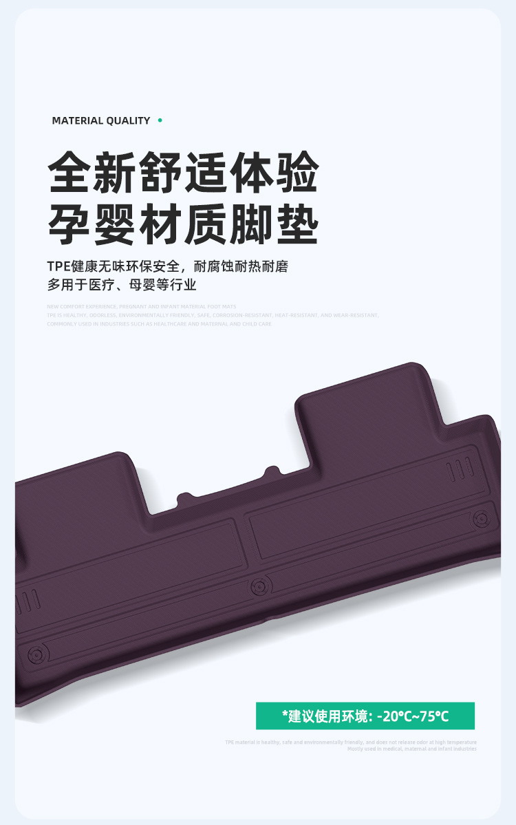 Suitable for 25 models of Xiaomi YU7 original factory car floor mats, custom-made TPE floor mats, eco-friendly trunk mat