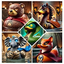 跨境新款可爱鸭子摆件树脂工艺品家居装饰桌面小摆件创意小装饰品