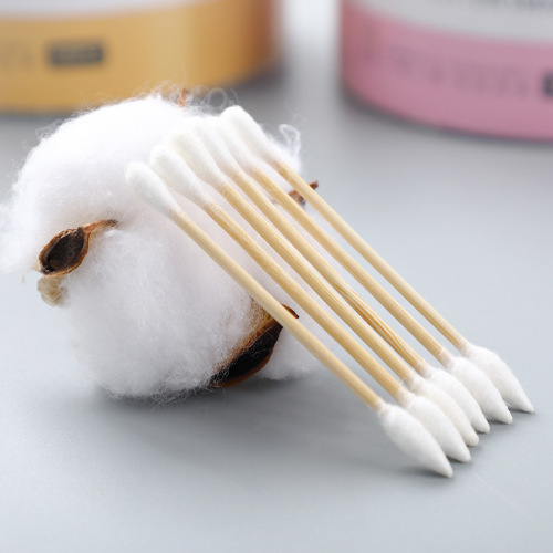 500 double-headed medical cotton swabs wholesale ear cotton swabs round head makeup remover cleaning hygiene cotton swabs