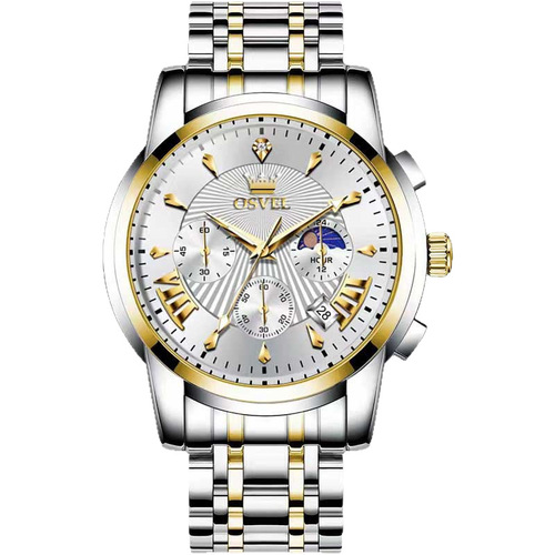 Men's Multi-functional Fashion Quartz Watch Business Steel Strap Men's Wrist Watch Casual Men's Watch