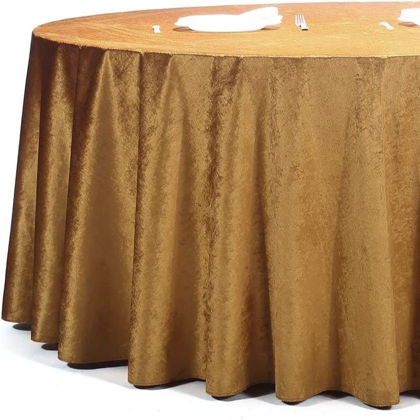 Cruzar la frontera de terciopelo de hielo espesado mantel casa hotel restaurante falda de mesa de franela gran puesto caja de banquete de mantel de color sólido