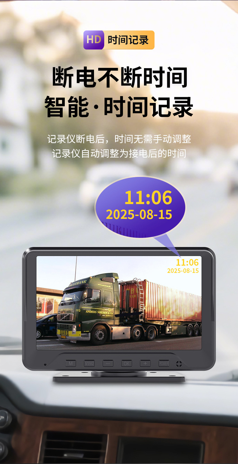 10inch Bsd Blind Spot Warning Vehicle-Mounted 7inch Dashcams + Bus Camera Aviation Reversing Image System