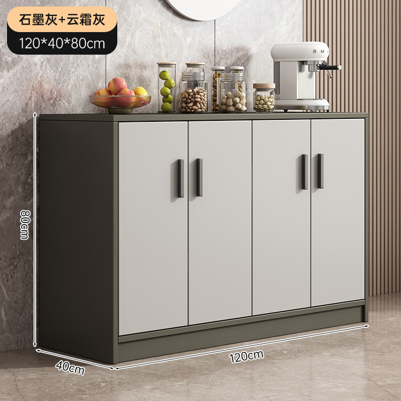Gabinete de té, armario de almacenamiento, armario de comedor moderno y simple, sala de estar gris contra la pared, armario de almacenamiento de la caja del hotel