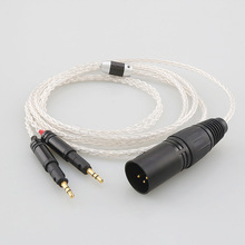 适用于铁三角ATH-R70X耳机线单晶铜镀银R70X升级线6.5卡侬4.4平衡