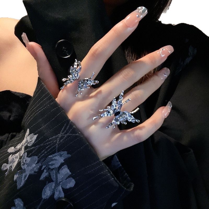欧美蝴蝶戒指复古夸张轻奢女帅气气质百搭时尚网红个性辣妹小众|undefined