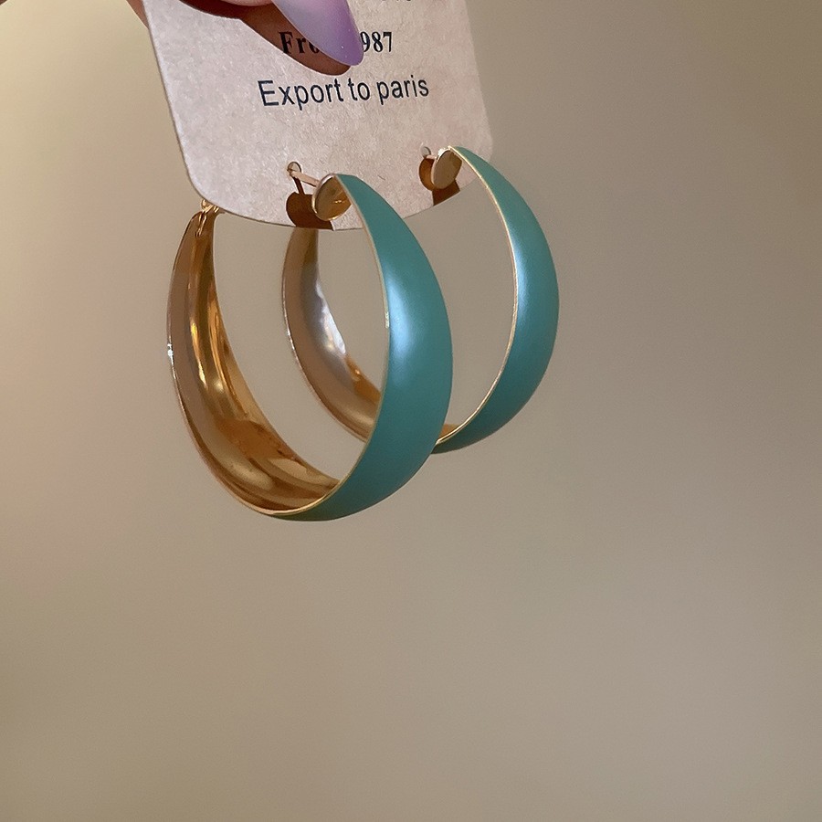 Europa y los Estados Unidos transfronterizos agujas de plata aretes de metal fríos aretes de estilo estilo universal simple aretes de diseño de nicho