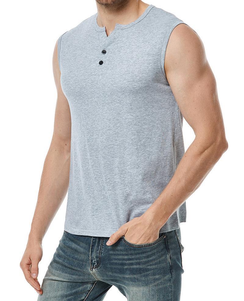 Ärmelloses, lässiges, sportliches, kurzärmeliges, leichtes T-Shirt für Herren, neues Produkt_voghion.com