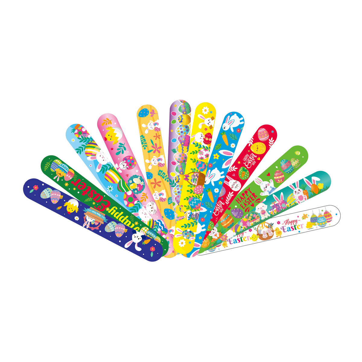 Nuevo tema transfronterizo de Pascua collar pulsera de PVC huevo de conejo pulsera de niños palpitante anillo