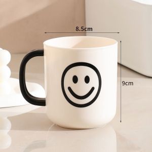 Taza de enjuague bucal con cara sonriente estilo ins taza de cepillo de dientes lindo para el hogar taza de lavado de pareja de niños simple creativa taza de tanque de dientes