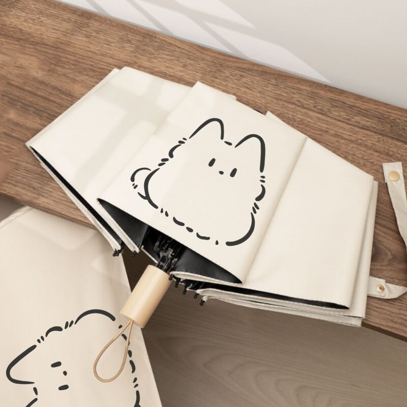 New Product: Cute Sweat-Proof Cat-Themed Dual-Use Sunshade and Sun Protection Umbrella for Men and Women, with Black Coating, Suitable for Students, Fully Automatic New Product: Cute Sweat-Proof Cat-Themed Dual-Use Sunshade and Sun Protection Umbrella for Men and Women, with Black Coating, Suitable for Students, Fully Automatic