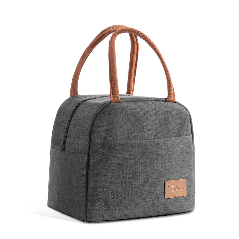 Bolsa de almuerzo redonda gruesa al por mayor, bolsa de almuerzo portátil para estudiantes de aislamiento térmico con arroz en el trabajo, bolsa de aislamiento de gran capacidad para exteriores