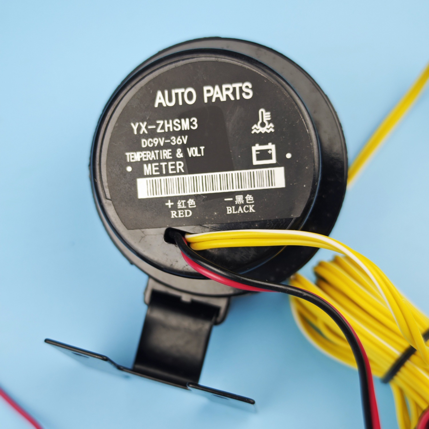 Car, Truck, Engineering Vehicle 12V24V Universal Modified Water Temperature and Voltage Combination Meter Integrated Meter Lcd Digital Display Round Shape