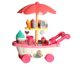 Cross-border children's simulation mini candy cart ice cream car lights music tableware cart suit play house toys
