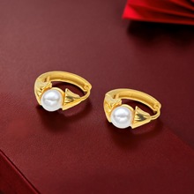 简约气质淡水珍珠耳扣2025新款耳环轻奢高级感女爆款秋冬