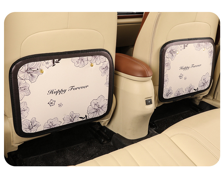 Pearl Camellia General Motors Anti-kick Pad Universal Rear Seat Back Anti-dirty Pad Car Seat Protection Pad