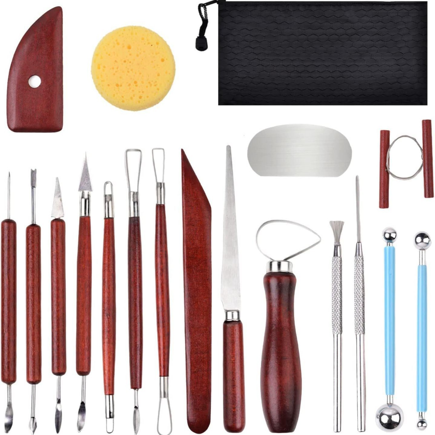 Herramientas de escultura de cerámica transfronteriza conjuntos de varias piezas herramientas de barro de arcilla de cerámica suave DIY conjunto de escultura de barro