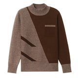 秋装时尚洋气大码针织衫女宽松遮肚子显瘦百搭秋冬半高领打底毛衣，女装针织衫/毛衣，妃慕昵服饰