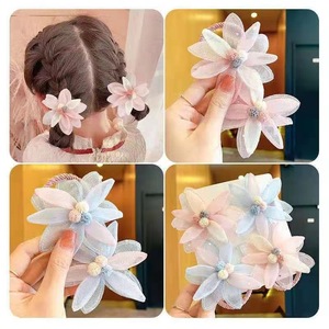 Children princes fairy stage performance flower Hair Accessories hair bands hairpin princess elastic hair lovely flowers tire headdress flower clip hairpin