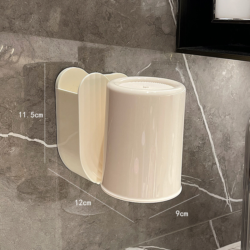 実色カップ歯ブラシホルダー壁掛け式トイレカップうがいカップ棚寮浴室穴なし棚|undefined
