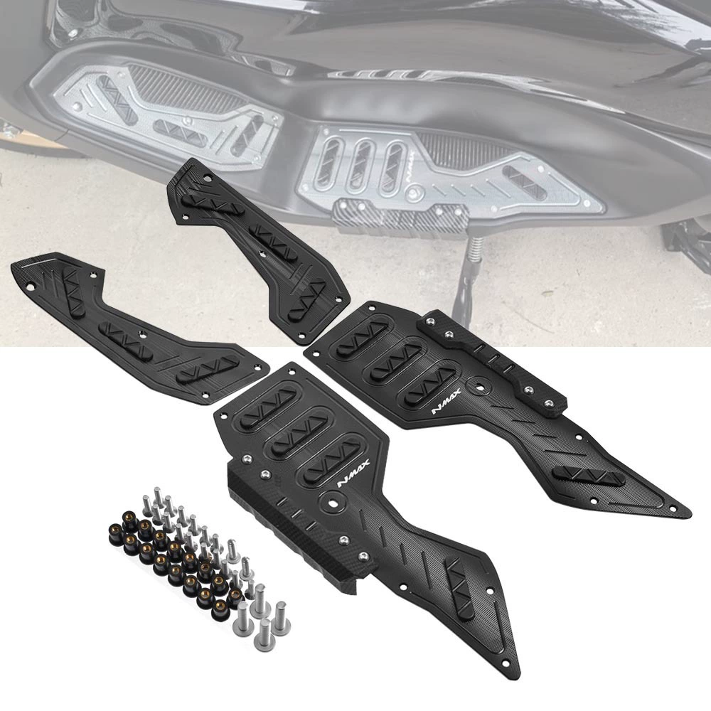 Применимо Yamaha NMAX155 20-23 модифицированные алюминиевые педали ножные коврики с двойным противоударным защитным клеем