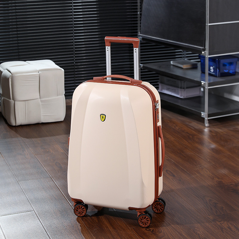 Maleta retro Maleta con ruedas para mujer Maleta con ruedas universales de 26 pulgadas Maleta de cuero para estudiantes duradera Maleta de código de embarque