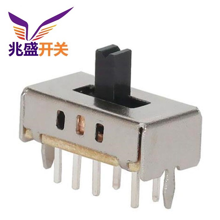 销售3档拨动开关三档双排 正拨3档拨动开关 3档滑动开关双排8脚