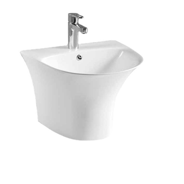 factory Direct selling For projects ceramics Washbasin modern Minimalist style Conjoined Wall Mount Wash basin Shower Room Hanging pots