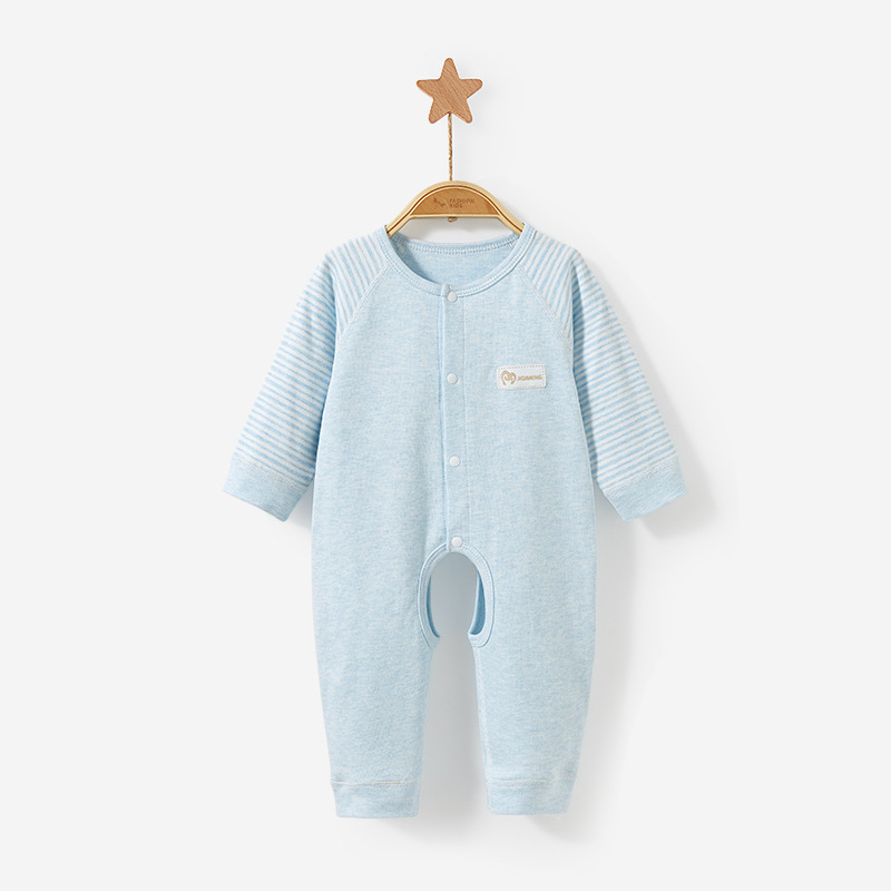 Mono para bebé para primavera, otoño e invierno, pijama fino de algodón puro con abertura en la entrepierna para recién nacidos, niños y niñas, pelele, ropa de bebé.