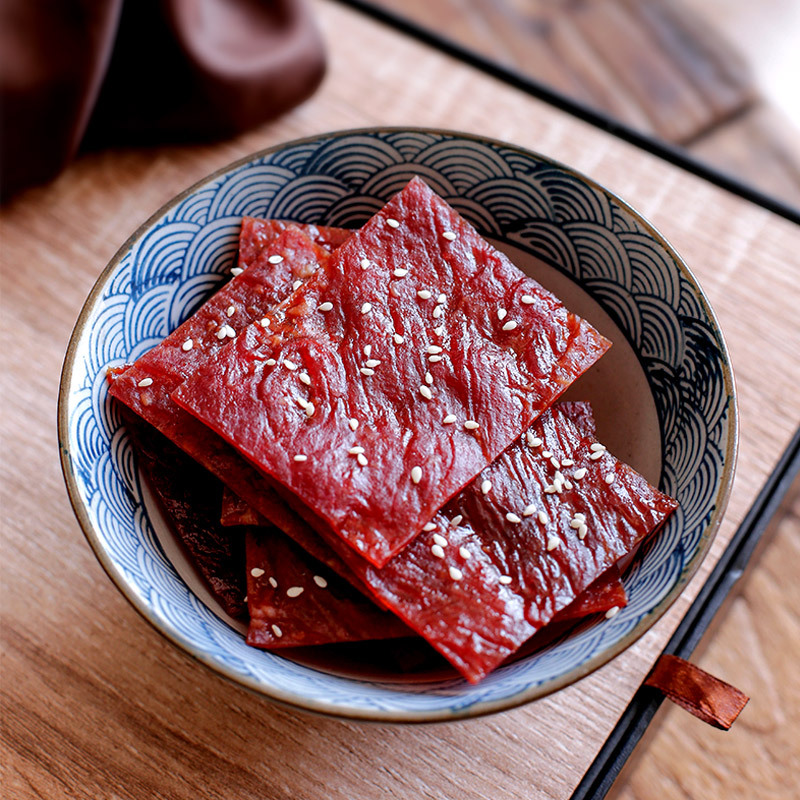 豚肉の干し肉500g缶のネットの赤いお菓子の箱の蜜汁の豚肉の乾靖江の特産の軽食の肉屋のレジャー食品