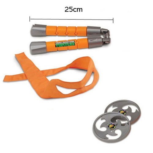 Teenage Mutant Ninja Turtles Weapon Set Eyepatch Knife and Fork Nunchuk Weapon Model Cosplay Anime Cosplay