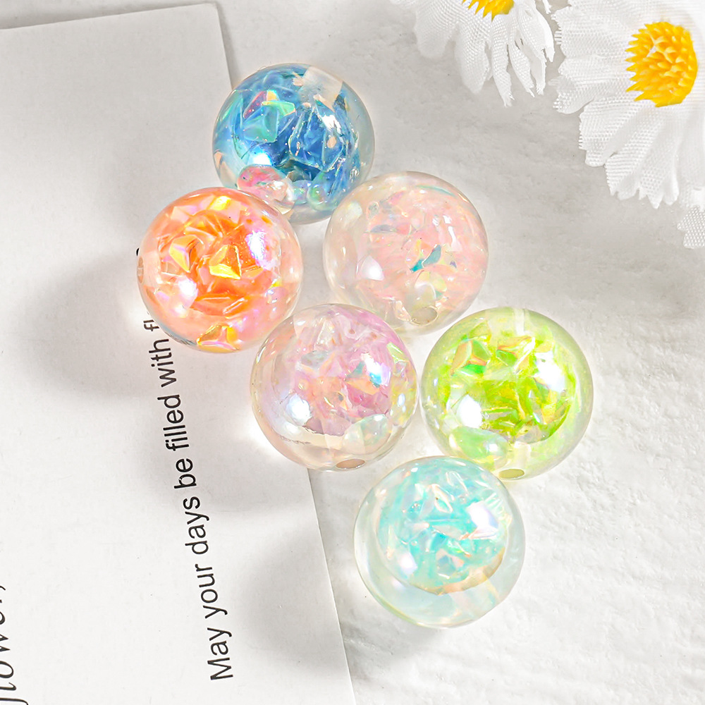 Nuevo 16mm resina cuentas sueltas color platino azúcar papel condensación cuentas redondas cadena de teléfono móvil material de bricolaje accesorios de cuentas sueltas