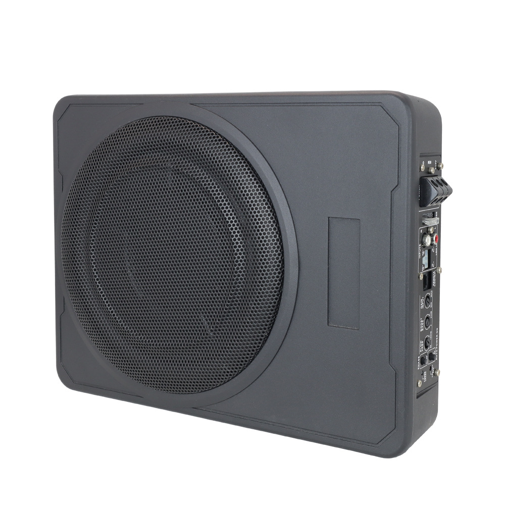 Car 8 inch 10 inch ultra-thin subwoofer car audio pure bass active subwoofer with wire control all aluminum alloy