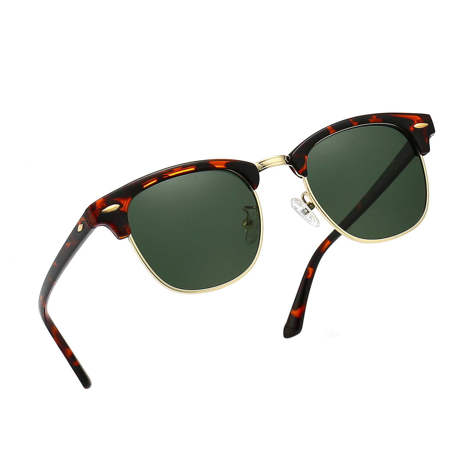 2022新款半框时尚小米钉偏光宝丽来太阳镜女时尚墨镜男骑行太阳镜