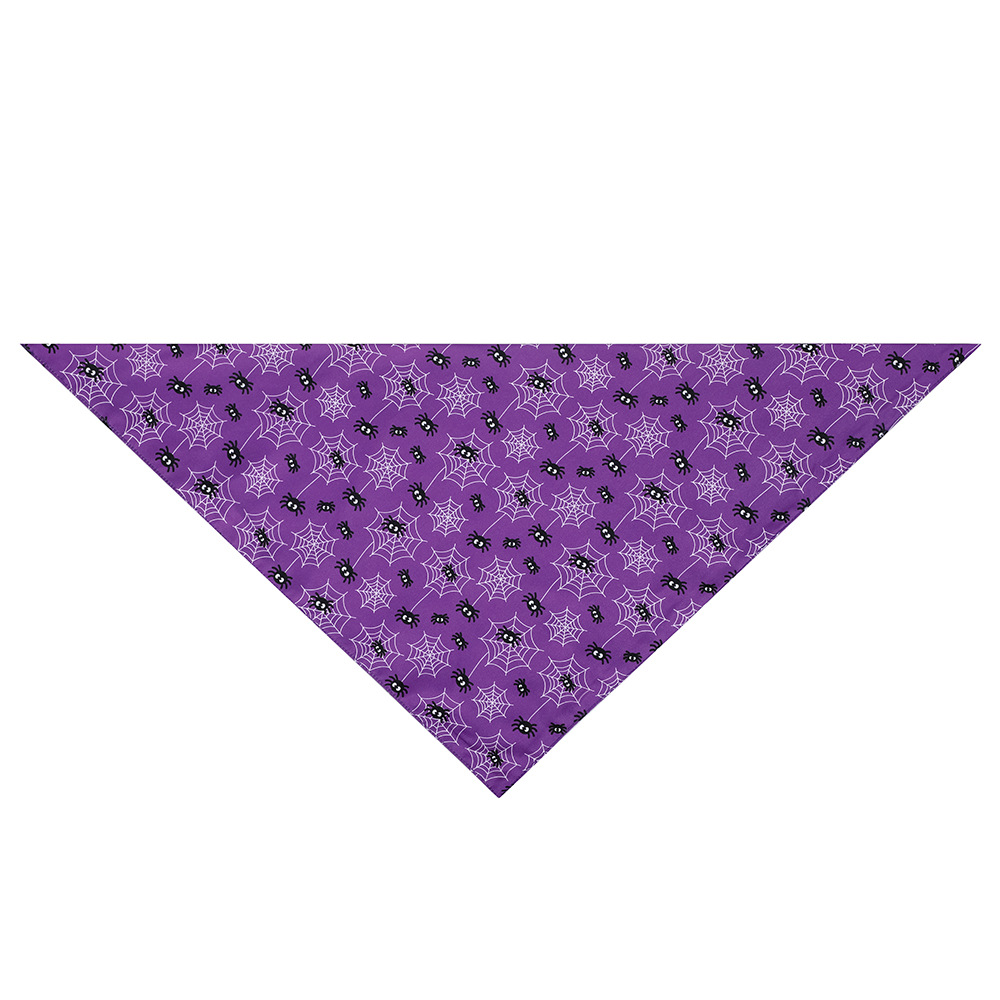 Fabricante en stock transfronterizo exclusivo para mascotas bufanda perro saliva toalla mascota Toalla de triángulo de Halloween mascota Toalla de saliva