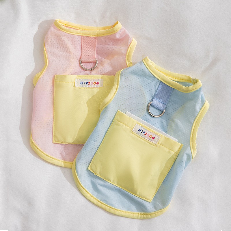 Perros de verano, perros pequeños y medianos, estampado de arcoíris, ropa fresca y fresca, ropa fresca para perros de peluche para gatos