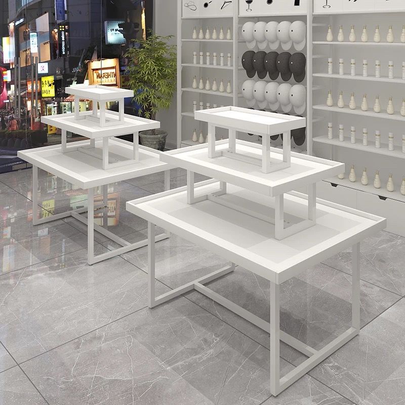 超市中岛堆头货架化妆母婴品饰品展示柜鞋店促销台图书玩具流水台