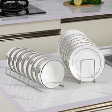 柜内抽屉碗架小型内置立式不锈钢碗碟架家用滴水简易洗碗沥水收纳