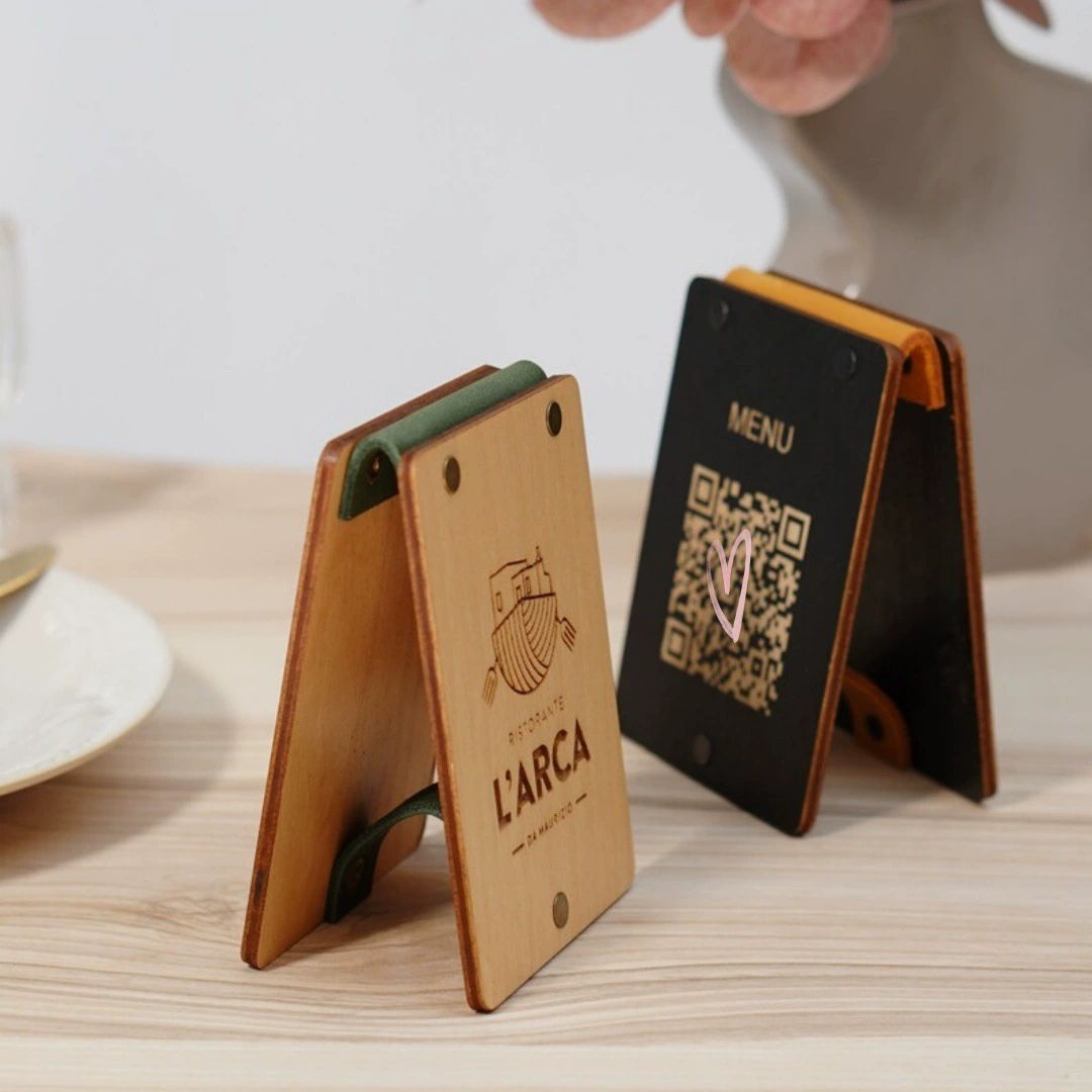 Personalized creative customized wooden QR code ordering card restaurant ordering card best friend couple creative personalized gift