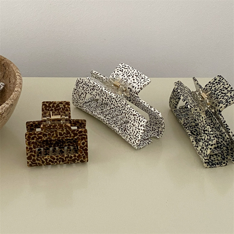 Leopard Pattern Simple Style Polka Dots Acetic Acid Sheets Hair Claws