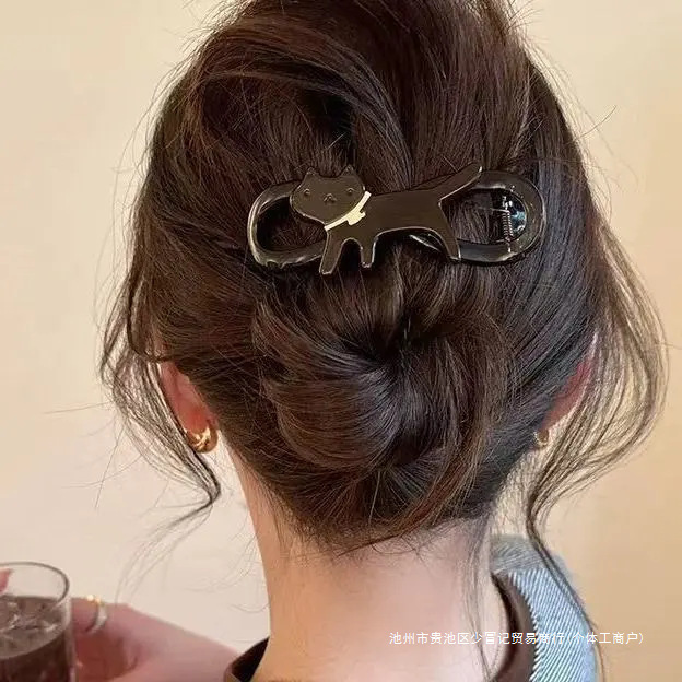 つや消しカモノハシクリップ、女性用後頭部用大型ヘアクリップ、2025年モデルヘアクリップ、ヘアピン、ヘッドバンドステッカー|undefined