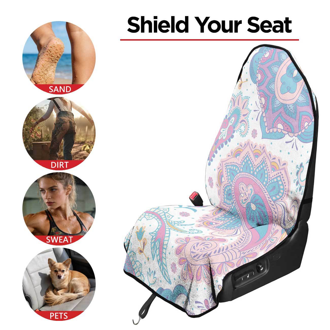 Car seat towel cover front seat protector suitable for gym and exercise, universal for all seasons, car use 31