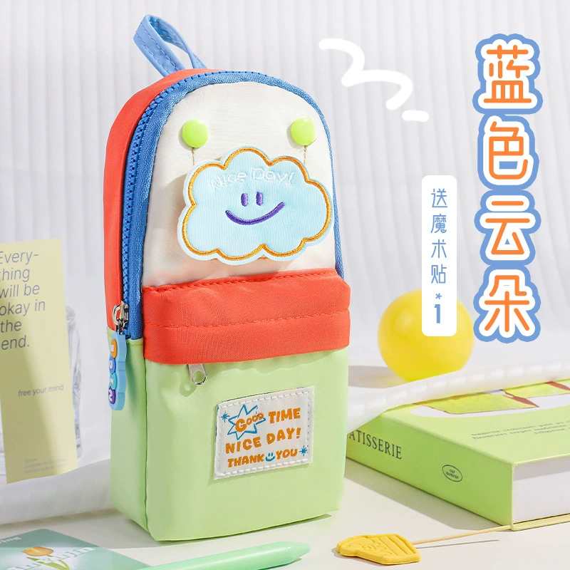 School bag, capacious high quality pencil case for pencils for elementary school students, new collection
