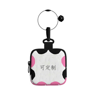 Factory Customized Technology Cloth Flower Coin Purse Short Plush Canvas Can Be Wrapped with Hanging Decorations Flap Pocket Pants Card Holder Can Be Customized with Logo