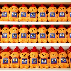 現物insが爆発した韓国のかわいい熊ハチミツ缶のおもちゃが音を立てている犬がペット玩具petを輸出している