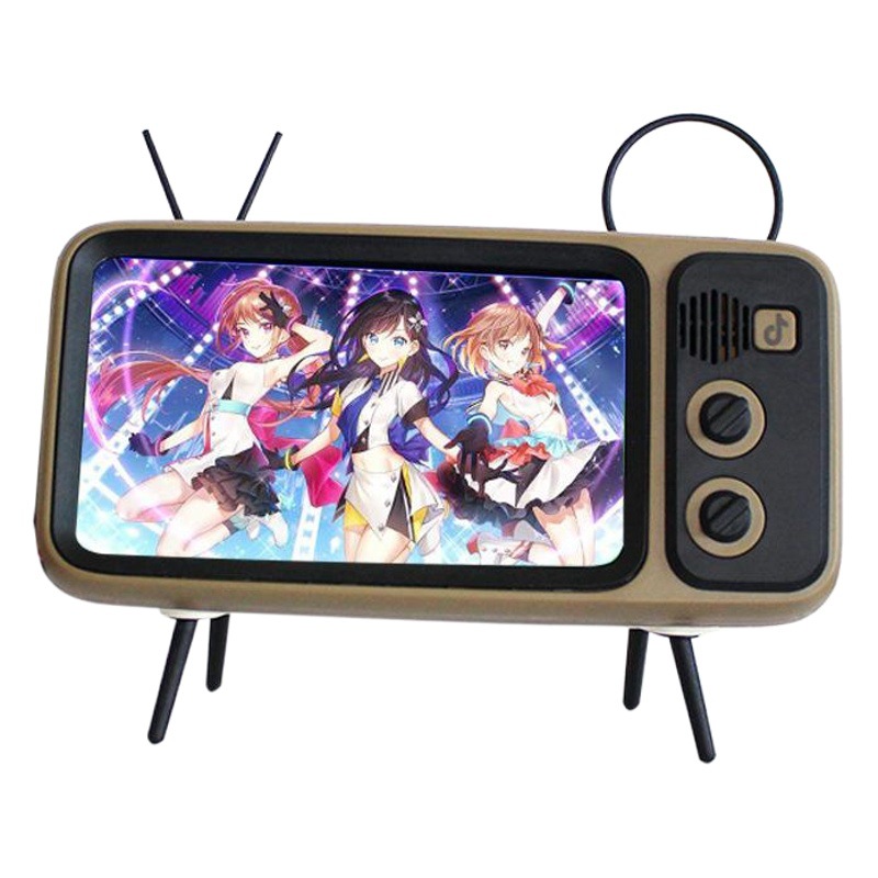 Soporte de teléfono móvil transfronterizo escritorio retro TV Bluetooth audio teléfono móvil multifunción TV soporte perezoso juego persiguiendo artefacto